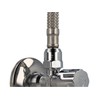 Professional Angle Valve 3/8 Inch Self-Sealing DVGW-Tested Brass Chrome-Plated