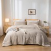 weigelia Twin Comforter Set Oatmeal Fluffy Microfiber Comforter Set for