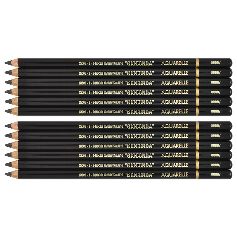 Koh-i-noor Gioconda Negro Aquarelle - 12 Water Soluble Graphite Pencils