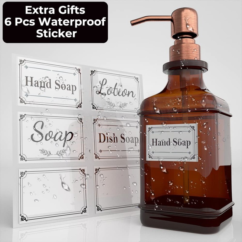 GLADPURE Soap Dispenser 2 Pack, Hand Soap Dispensers with 18