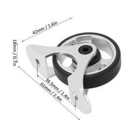 VGEBY Folding Bike Mudguard Bearing Easy Wheel Ultralight Aluminum Alloy Rubber Mud Removal Wheelset for Brompton Bike Spare Accessories(Silver) Ride Other