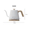 LP Living Plus Modern Electric Gooseneck S/S Kettle, 1200W Quick