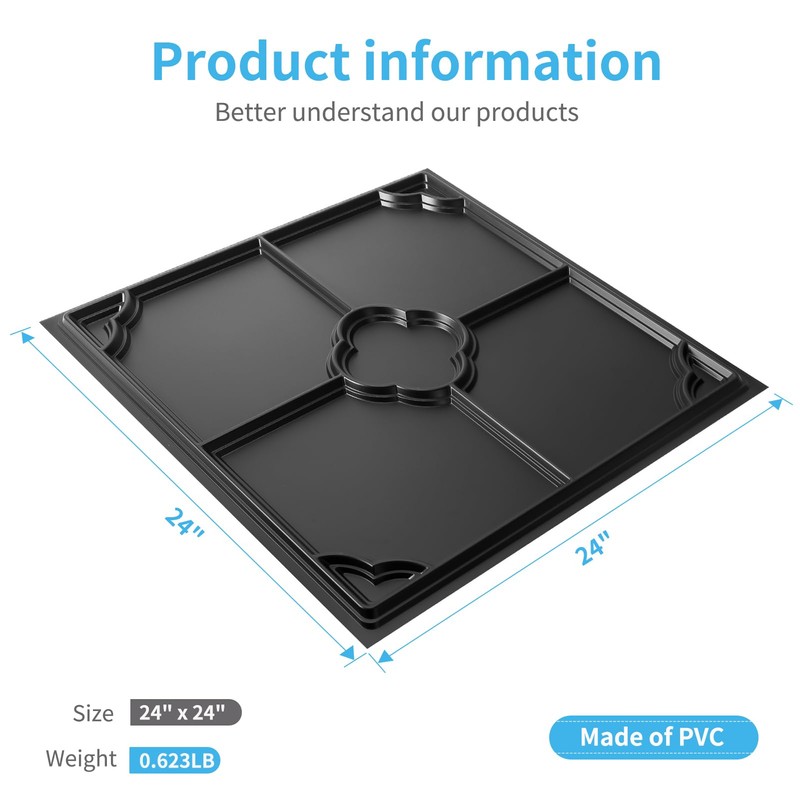 Art3d 12-Pack Lightweight Drop Ceiling Tiles for Suspended Grid, 2x2