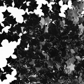 Black Star Confetti 0.6 inch,Round Black Foil Confetti,Shiny Black Confetti for Party Decoration or Filled Balloons,(3.52 oz)
