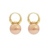 Pearl Drop Statement Earring for Women,14K Gold Small Pearl Huggie