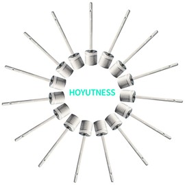 HOYUTNESS Ball Pump Needles (15 Pack) - Heavy Duty Inflation Needles & Ball Pins for Basketball, Soccer Ball, Football, Bike Pump - Fits Most Air Pumps - Universal Air Needles for Sports Balls.