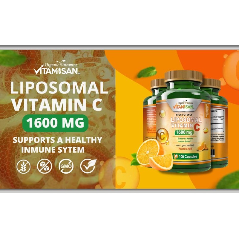 VITAMISAN Liposomal Vitamin C - 100 Capsules - High Absorption