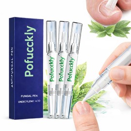 Pofucckly Lápiz reparador de uñas, lápiz para hongos en las uñas de los pies, extra fuerte, repara y renueva uñas descoloridas, dañadas, rotas y gruesas, aceite de árbol de té, miel, nat