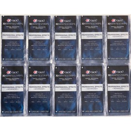 Crest NEW CREST ADVANCED PROFESSIONAL EFFECTS Whitestrips 10 Pouches / 20 Strips 3D