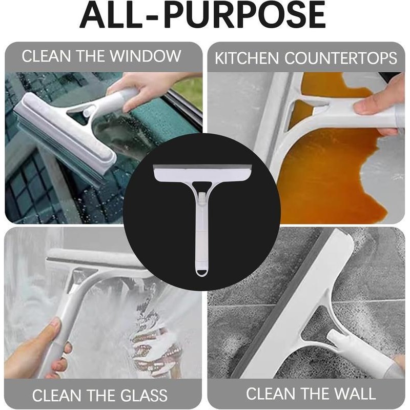 3 in 1 Window Cleaning Scraper, Window Squeegee, Easy ToClean