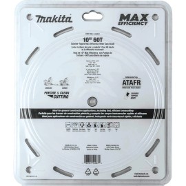 Makita 10" 60T Carbide-Tipped Max Efficiency Miter Saw Blade