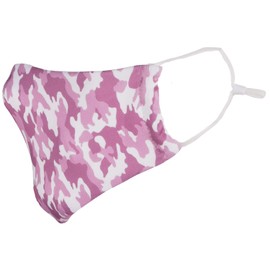 styleBREAKER Unisex Fabric Mask with Camouflage Camouflage Pattern, Double Layer, Reusable, Washable, Community Mask 08040004, Pink-White