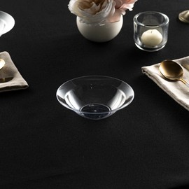 PLASTICPRO [5 oz 40 Pack] 5 Ounce Premium Heavy Weight Crystal Clear Classy Disposable hard Plastic Ice Cream Dessert and Snack Bowls