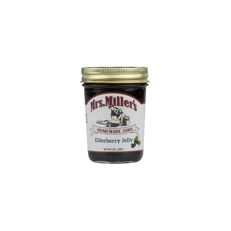 Mrs. Miller's Elderberry Jelly 9 Ounce (Pack of 2)