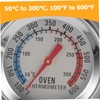 KONTONTY 2Pcs Stainless Steel Oven Thermometers Dual Scale High Temperature
