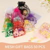 Crweety Crweety 50 Pcs Hot Pink Organza Bags, 3x4 Inch