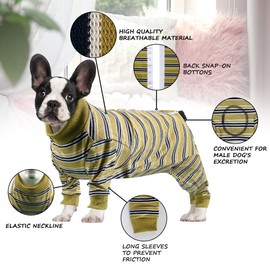 FEimaX Dog Recovery Suit After Surgery, Pet Abdominal Wounds Post Surgical Shirt for Dogs Cats, Puppy Spay Neuter Prevent Licking Onesie Alternative Bandages E-Collar & Cone