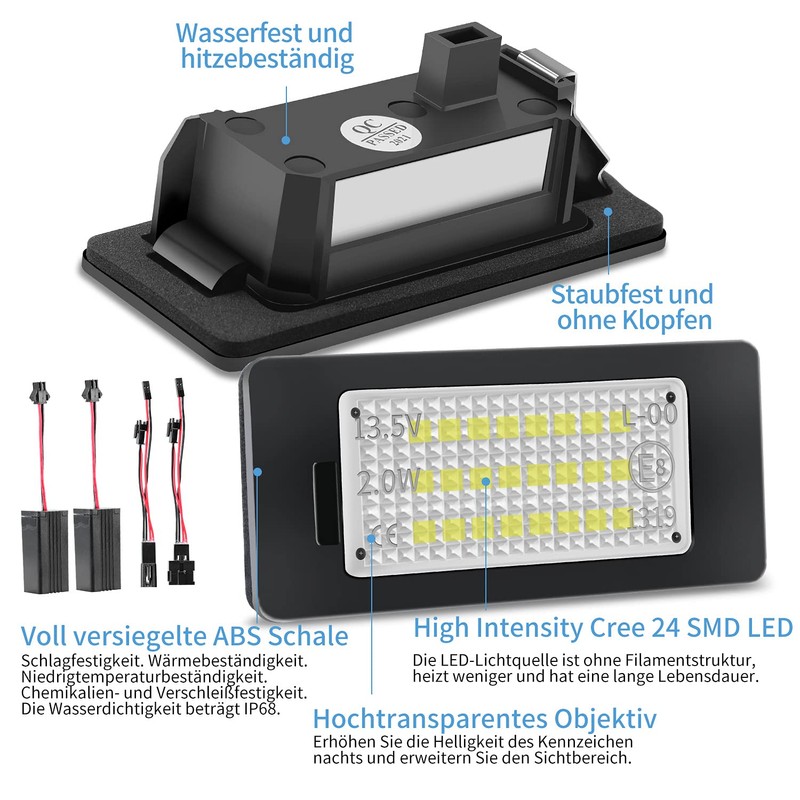 LED Number Plate Light A4 B8 A5 Sportback A6 C7