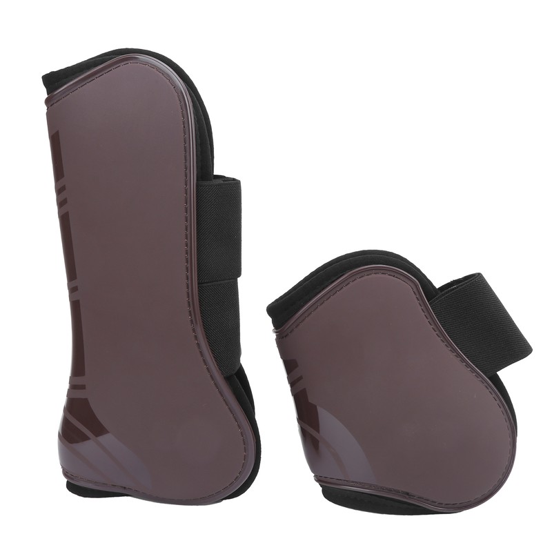 1Set Horse Tendon Boots PU Elastic Thickened Adjustable Horse Leg