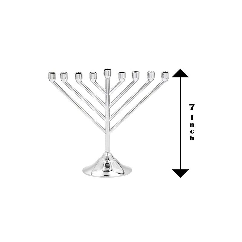 The Dreidel Company Hanukkah Menorah Rambam Design for Chanukah, Candles