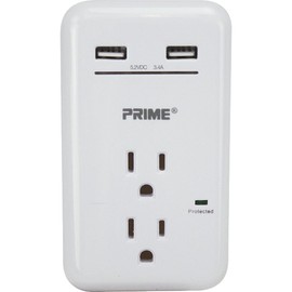 Prime Wire Electric DB501917 & Cable 2Outlet USB Charger