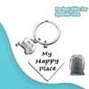 Xiahuyu Camper Keychain Happy Camper RV Keychain My Happy Place