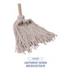 Boardwalk 120C Deck Mop, 54" Wooden Handle, 20oz Cotton Fiber