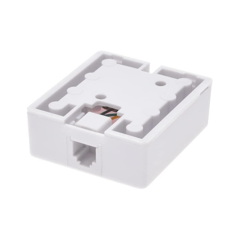 eDragon RJ12 Modular Telephone Single Port Surface Mount Box Jack