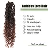 LMZIM 14 inch Goddess Locs Crochet Hair 8 Packs Boho