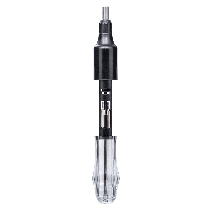 Sanwa Direct 800-TK042 Screwdriver Set, 11-in-1 Rotary Bit Replacement, Built-in