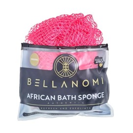 Bellanomi Esponja Exfoliante Africana Auténtica Origen Ético Nigeria 114 Largo Uso Diario Rosa