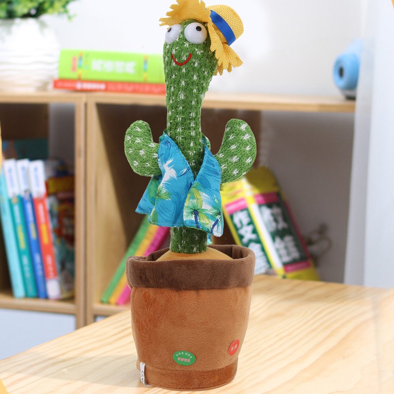 Cactus Plush Toy Multifunction Electronic Cacti Plaything Singing and Dancing