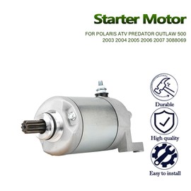 Starter for Polaris ATV Predator Outlaw 500 2003 2004 2005 2006 2007 3088069