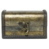 Pirates Booty Gold Painted 4.5 Inch Wooden Chest w/ Acrylic