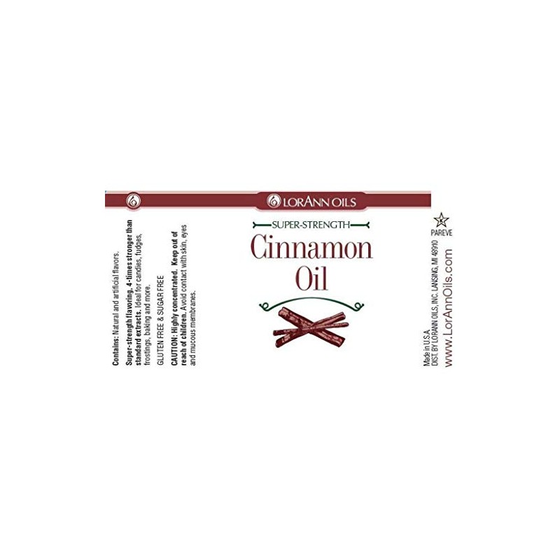 LorAnn Cinnamon Oil SS Flavor, 4 ounce bottle