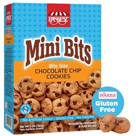 DOUzzle Gluten Free Cookies Bite-Size Double Fudge Chocolate Chip (5 OZ - Pack of 1) Kosher for Passover Food, Non Gebrokts - No Artificial Colors or Preservatives