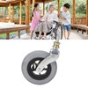 Wheelchair Replacement Wheel Grey 6 Inch PU Inflatable Universal Wheelchair