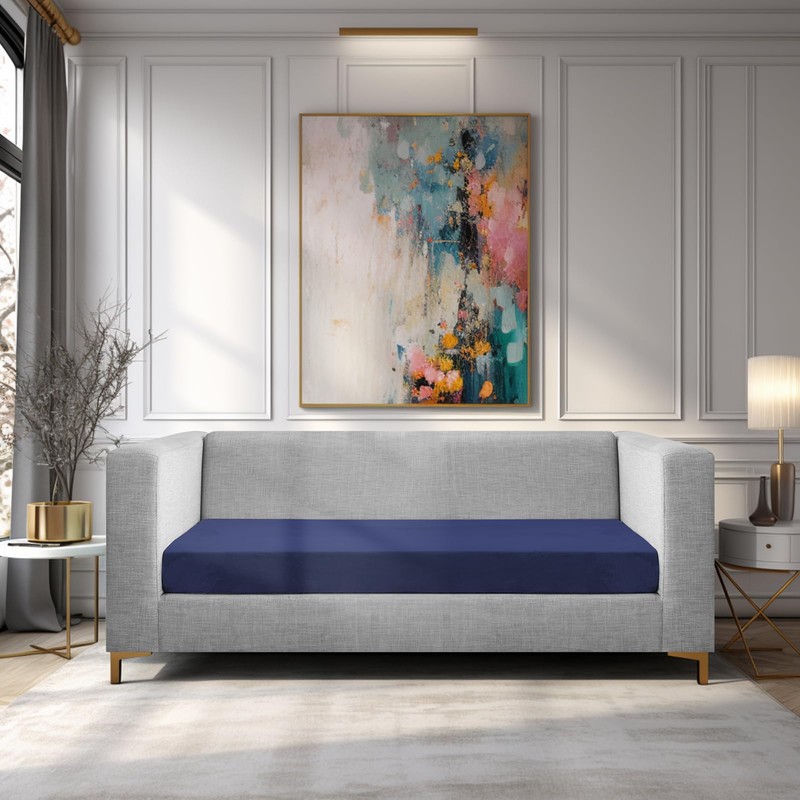 Teynewer Sofa Seat Cushion Cover, Sofa Cushion Slipcovers Stretch Velvet,