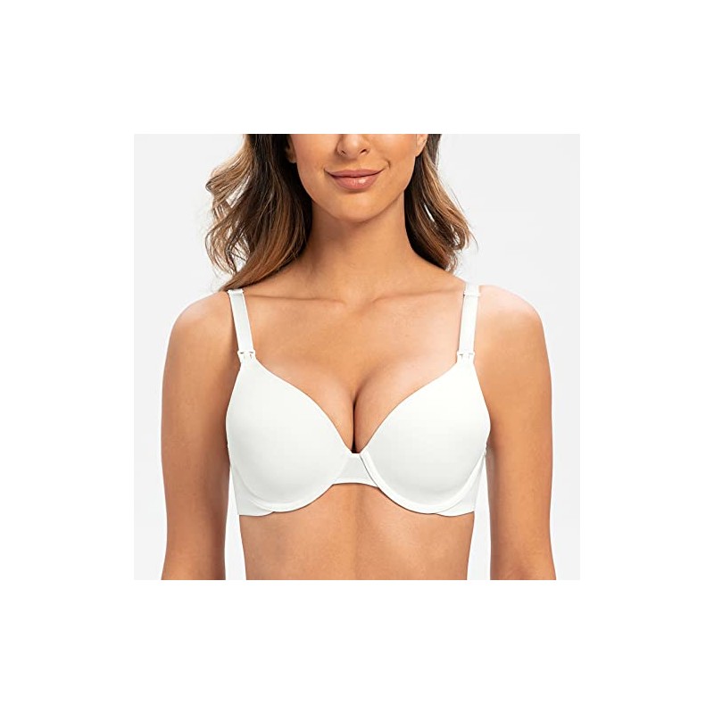 MELENECA Women's Breastfeeding Padded Plus Size Convertible Underwire Nursing Bra