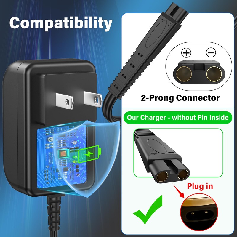 5V Shaver Charger Fit for Freebird FlexSeries Head Hair Shaver