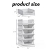 Proarea Stackable Closet Storage Bins, 5 Pack Closet Organizers and