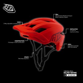 Troy Lee Designs Flowline Helmet (2025) MIPS for Mountain Bicyle MTB, Point Infra Red, X-Large/XX-Large