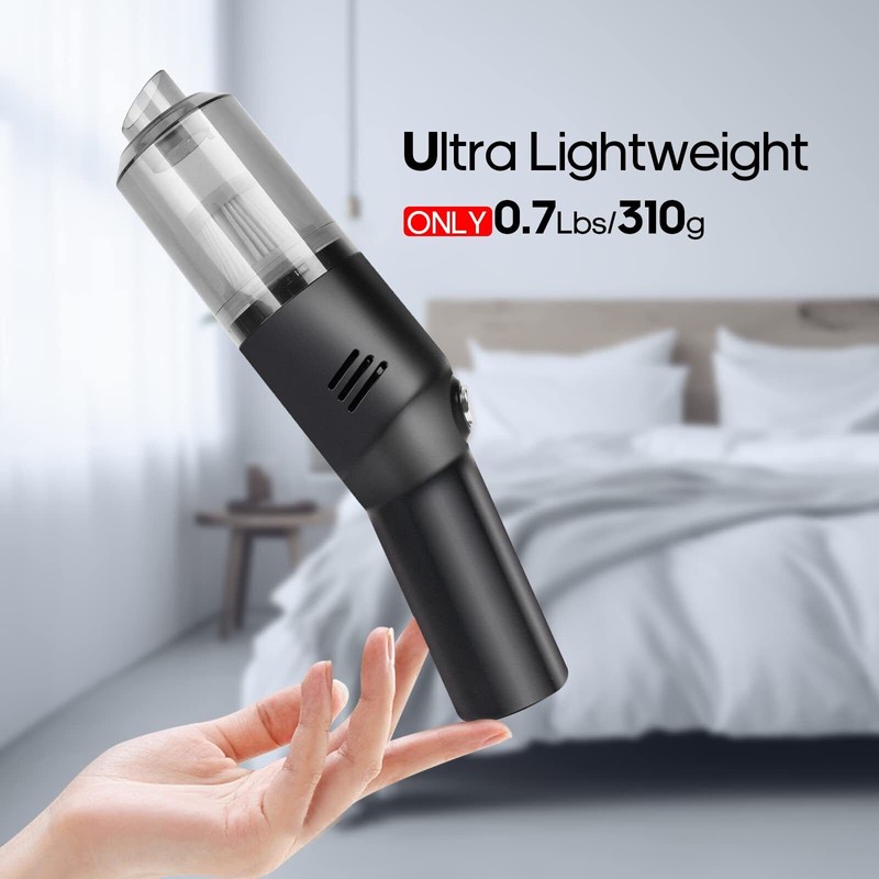Auloea Portable Mini Car Vacuum Cleaner High Power Cordless(400g)