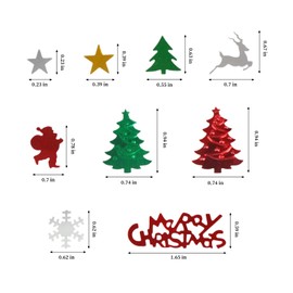 3000 Pcs Christmas Table Confetti, Xmas Snowflake Christmas Tree colorful Table Scatters Glitter Marry Christmas Party Decor Sprinkles Decorations