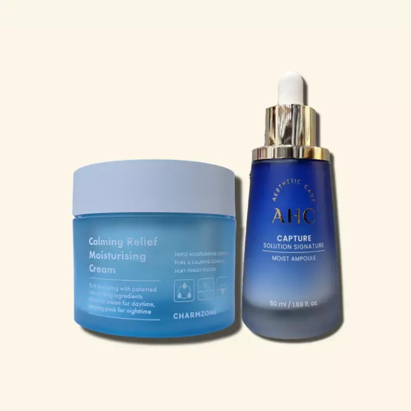 AHC 참존 더촉촉 세트(카밍릴리프 모이스처크림70ml+ AHC 캡쳐 솔루션 시그니처 모이스트