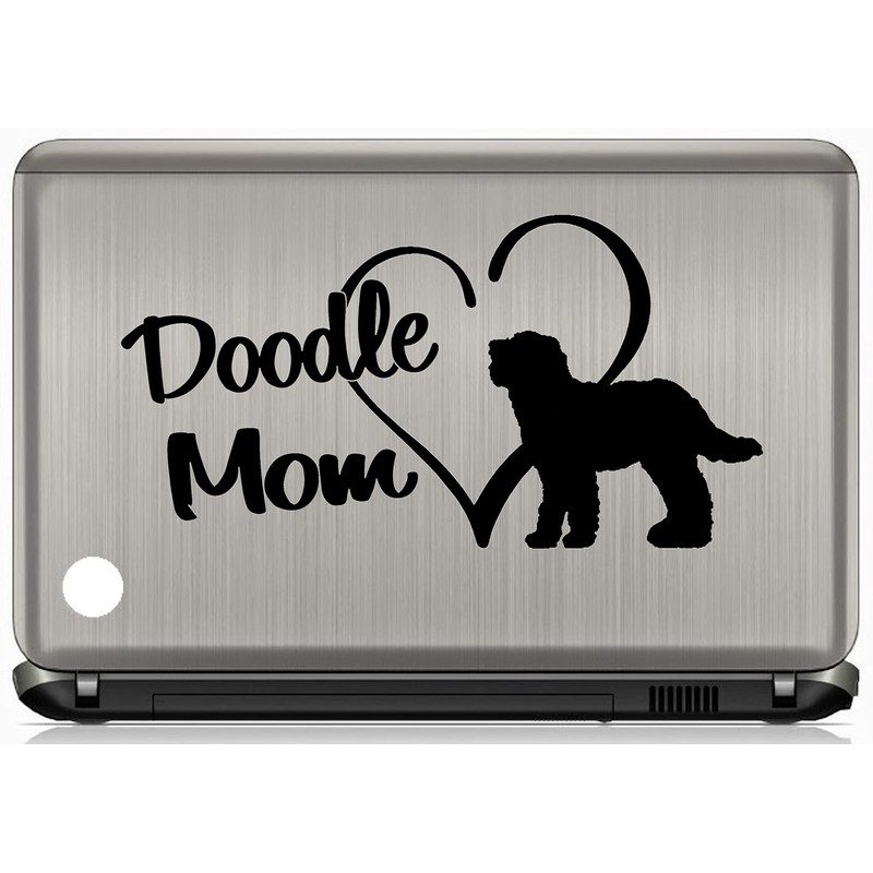 Doodle Mom Labradoodle Black Decal Sticker for Car Window 8.0