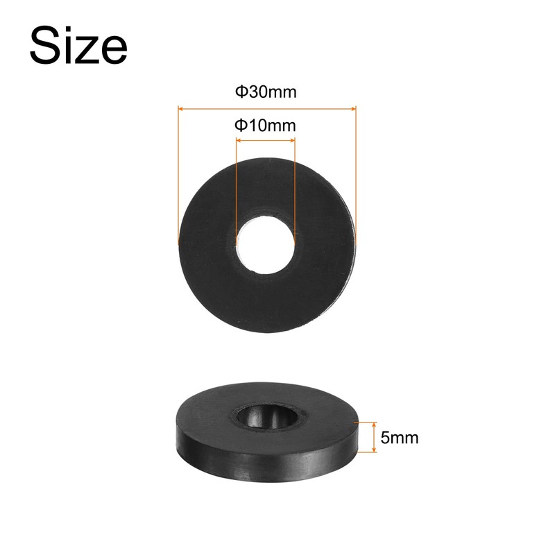 QUARKZMAN Pack of 36 Rubber Washers Rubber Spacer 30 mm