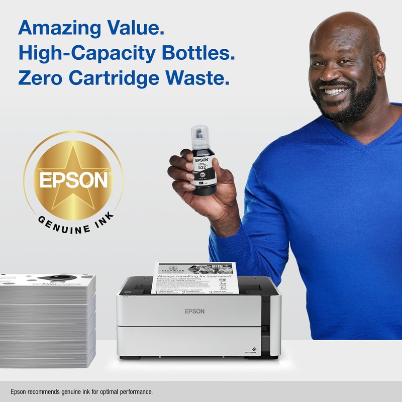 EPSON 532 EcoTank Ink Ultra-high Capacity Bottle Black (T532120-S) Works