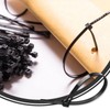 100 Pack Reusable Cable Ties Black 200mm×7.6mm Heavy Duty Strong