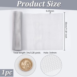 OLYCRAFT White Sculpting Wire Mesh 3mx30cm Aluminum Sculpting Wire Mesh 0.25mm Thick Aluminum Wire Mesh Roll Stainless Mesh Screen for Sculpting Clay DIY Projects Jewelry Making